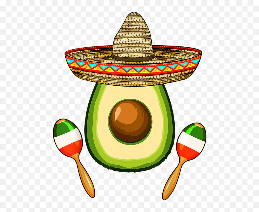 Cinco De Mayo Sombrero Avocado Maracas Sweatshirt T - Shirt Emoji,Maracas Transparent Background
