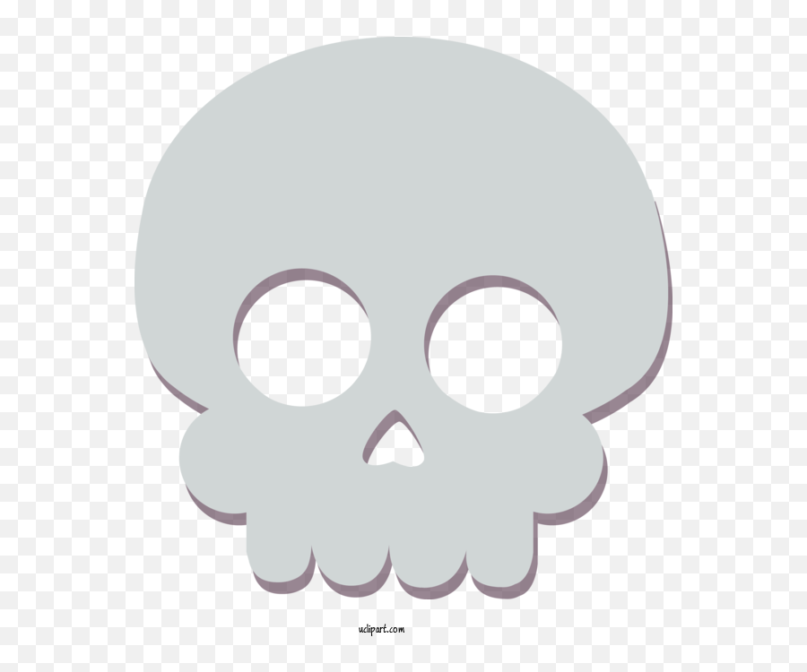 Holidays Bone Skull Circle For Halloween - Halloween Clipart Emoji,Bone Transparent Background