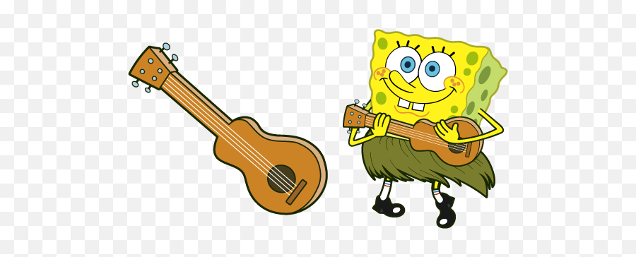 Spongebob And Ukulele Spongebob Favorite Character Ukulele - Spongebob Ukulele Png Emoji,Ukulele Clipart