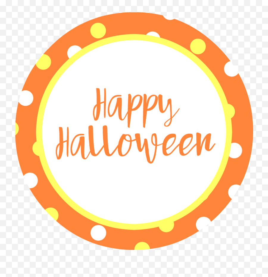 Download Hd Halloween Gift Tag - Circle Transparent Png Dot Emoji,Gift Tag Clipart