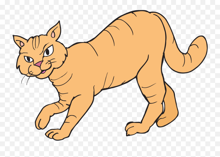 Free Clip Art - Big Cat Clipart Png Emoji,Cat Clipart