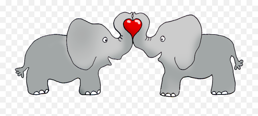 Library Of Cute Elephant Heart Clip Art Transparent Stock - Cute Transparent Background Valentine Clipart Emoji,Elephant Clipart
