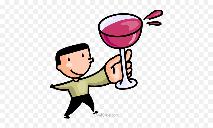 Man With A Glass Of Wine Royalty Free Vector Clip Art Emoji,Wine Clipart Free