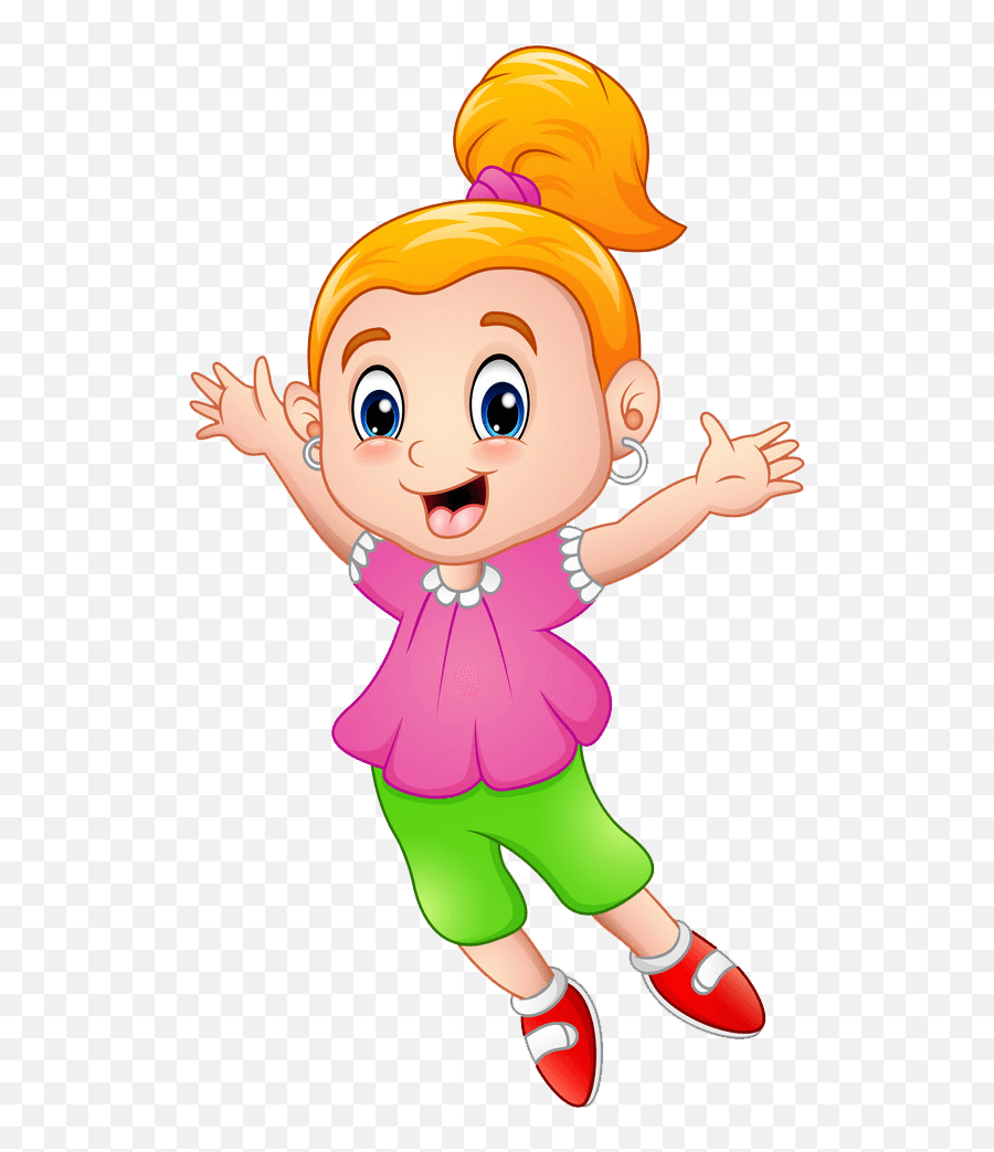 Little Girl Clipart Transparent 2 - Clipart World Emoji,Excited Girl Clipart