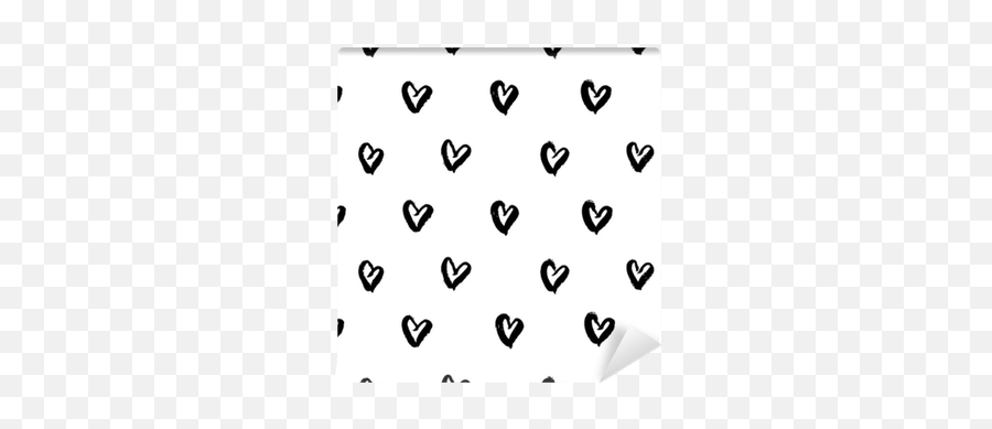 Seamless Pattern With Hand Drawn Ink Black Hearts Cute Emoji,Scribble Heart Png