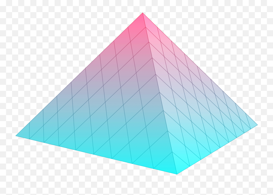 2154142 Triangular Clipart Pyramid - Blue And Pink Vapor Aesthetics Emoji,Pyramid Clipart