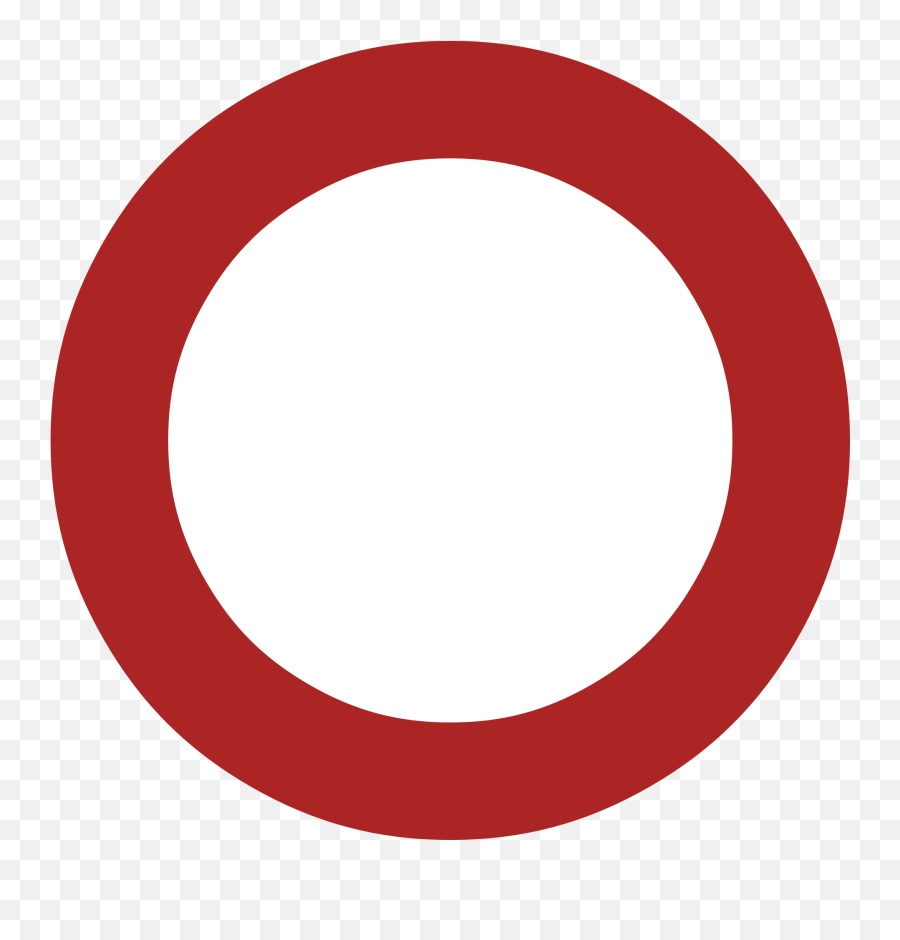 Red Circle With White Middle Free Image - Circle Transparent Background Emoji,Red Circle Png