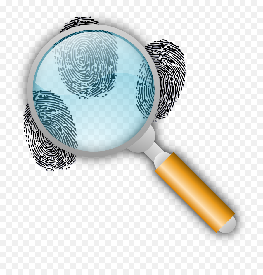 Fingerprint And Magnifying Glass - Fingerprint Clip Art Emoji,Magnifying Glass Clipart