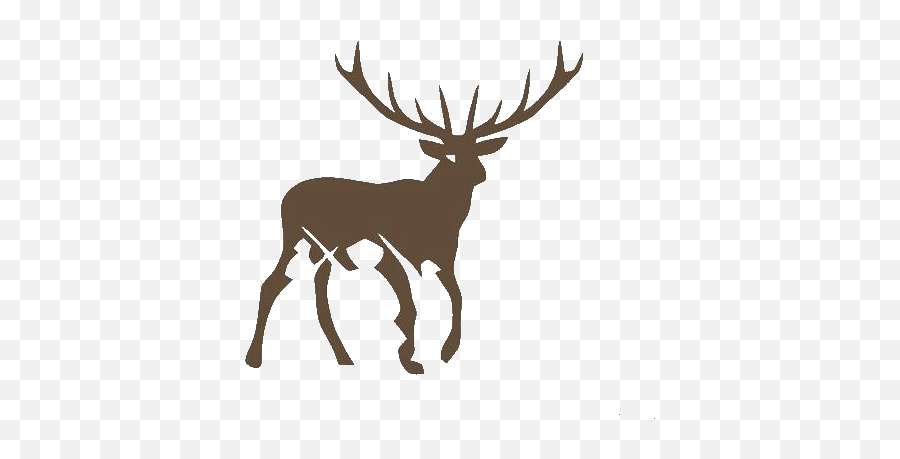 Elk Silhouette Png Download - Animales Emoji,Negative Space Logo