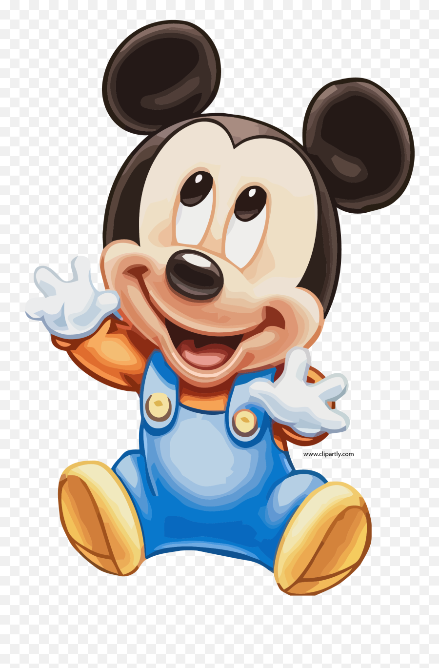Mickey Mouse 1st Birthday Cutout - Baby Minnie And Mickey Birthday Emoji,Excited Clipart