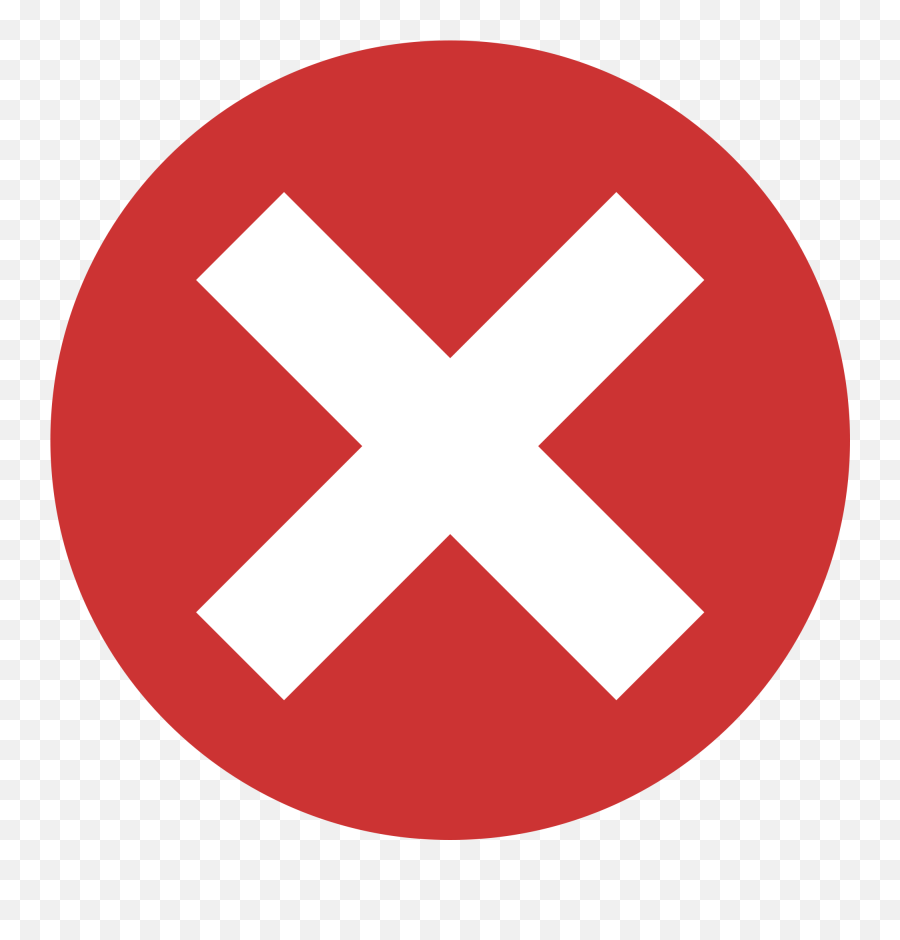 Download Red X In Circle - Error Icon Emoji,Red X Png