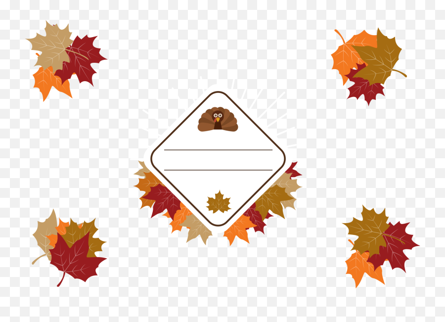 Thanksgiving Maple Leaf Clip Art - Thanksgiving Leaves Clip Art Emoji,Thanksgiving Border Png