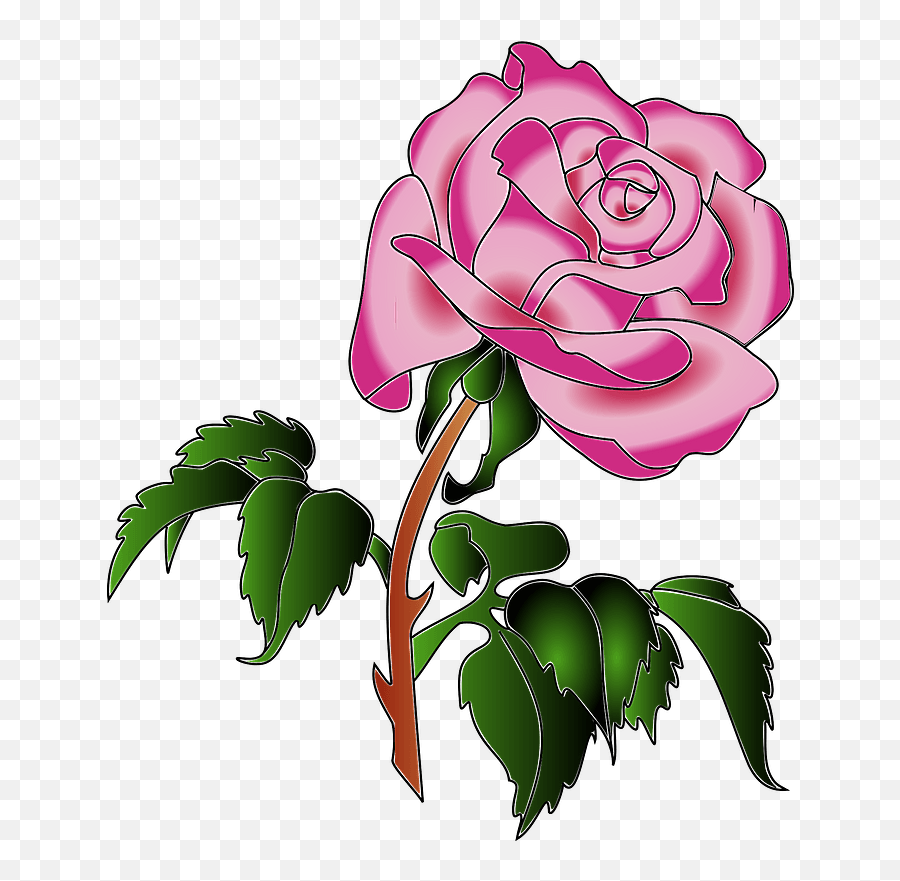 Rose Clipart Free Download Transparent Png Creazilla - Rose Flower Colour Art Clips Emoji,Rose Clipart Png