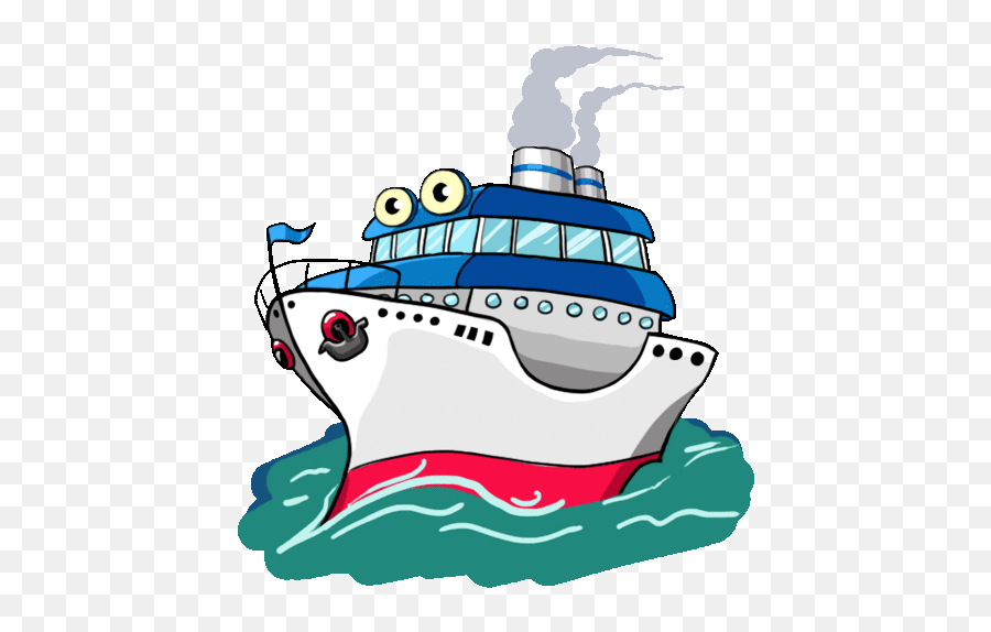 Cruise Clipart Water Ship - Ship Gif Clipart Transparent Emoji,Cruise Clipart
