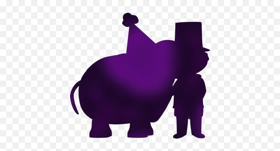 Transparent Circus Ringmaster With Elephant Silhouette - Indian Elephant Emoji,Elephant Silhouette Png