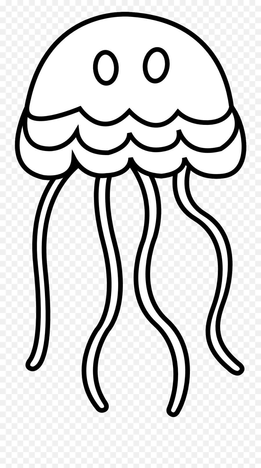 Library Of Jelly Fish Jpg Black And - Jellyfish Clipart Black And White Emoji,Jellyfish Clipart