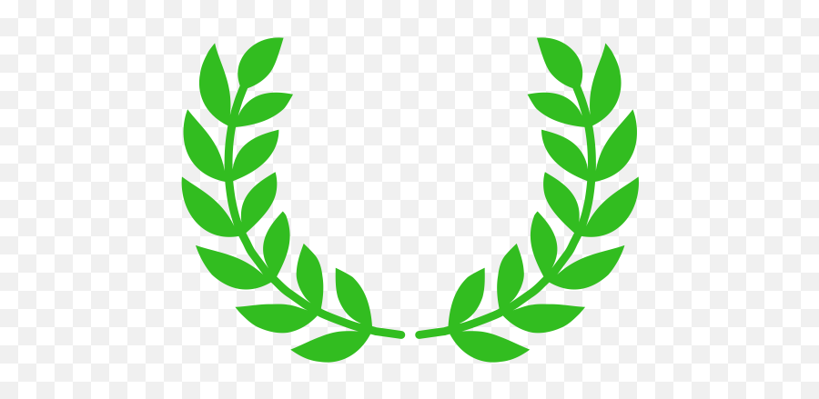 Green Leaf Laurel Png - Transparent Laurel Wreath Icon Emoji,Laurel Leaves Png