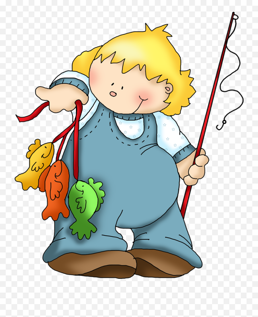 Download Fishing Clip Clipart Kid - Kids Fishing Clip Art Clip Art Emoji,Kid Clipart