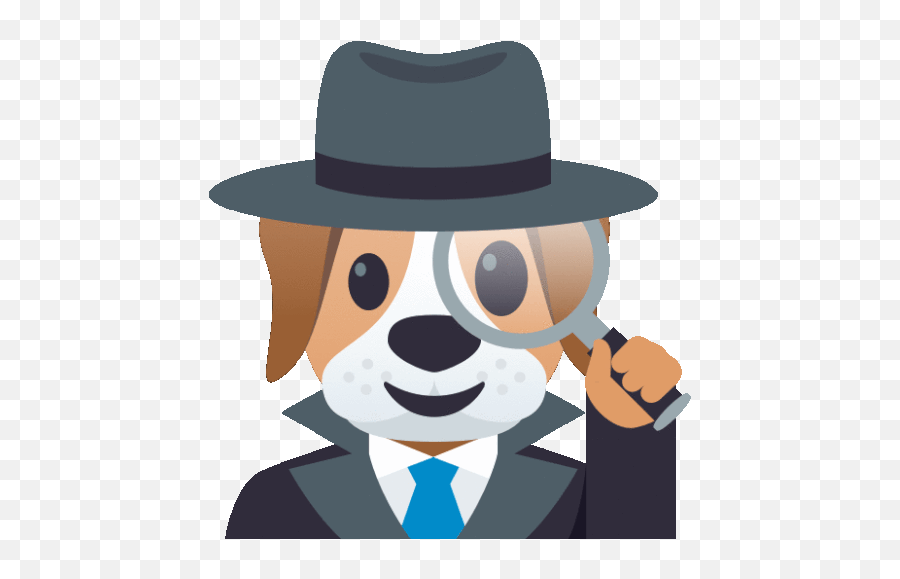 Detective Dog Gif - Detective Dog Joypixels Discover U0026 Share Gifs Dog Detective Gif Emoji,Investigator Clipart