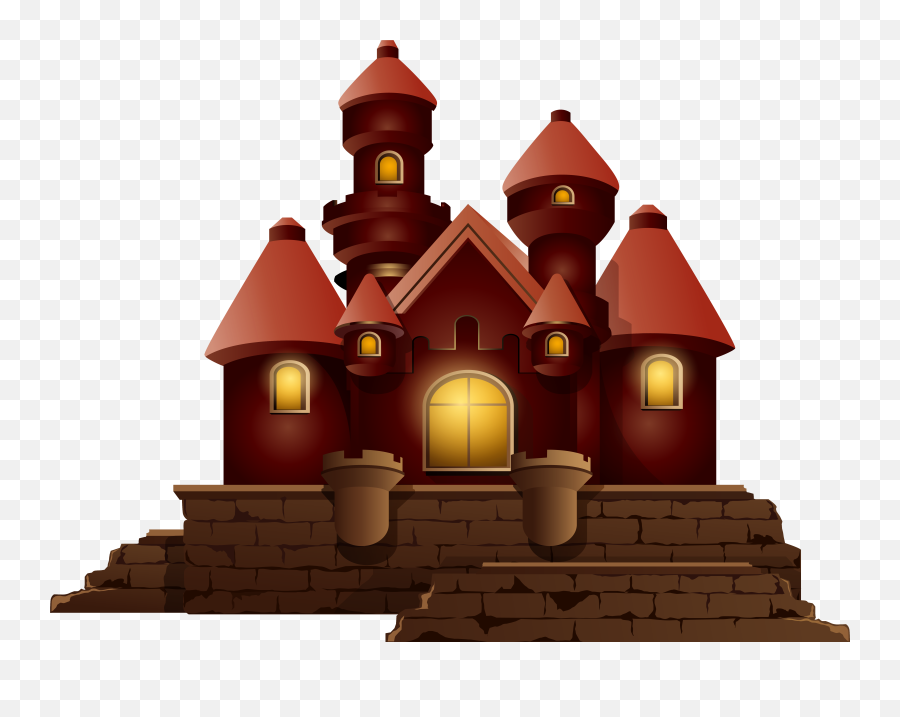 Red Small Castle Png Clipart Image - Cartoon Red Castle Png Emoji,Castle Png