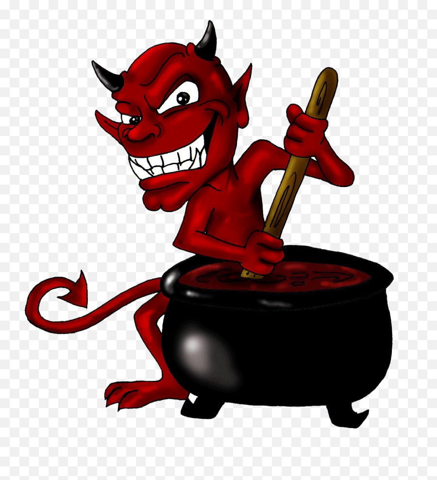 I Saw The Devils Horns - Devil Cooking Pot Emoji,Devil Horns Png