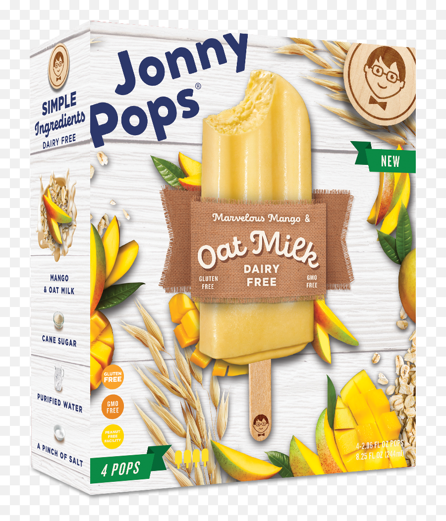 Oat Milk Mango Frozen Fruit Bar Jonnypops Emoji,Oats Png