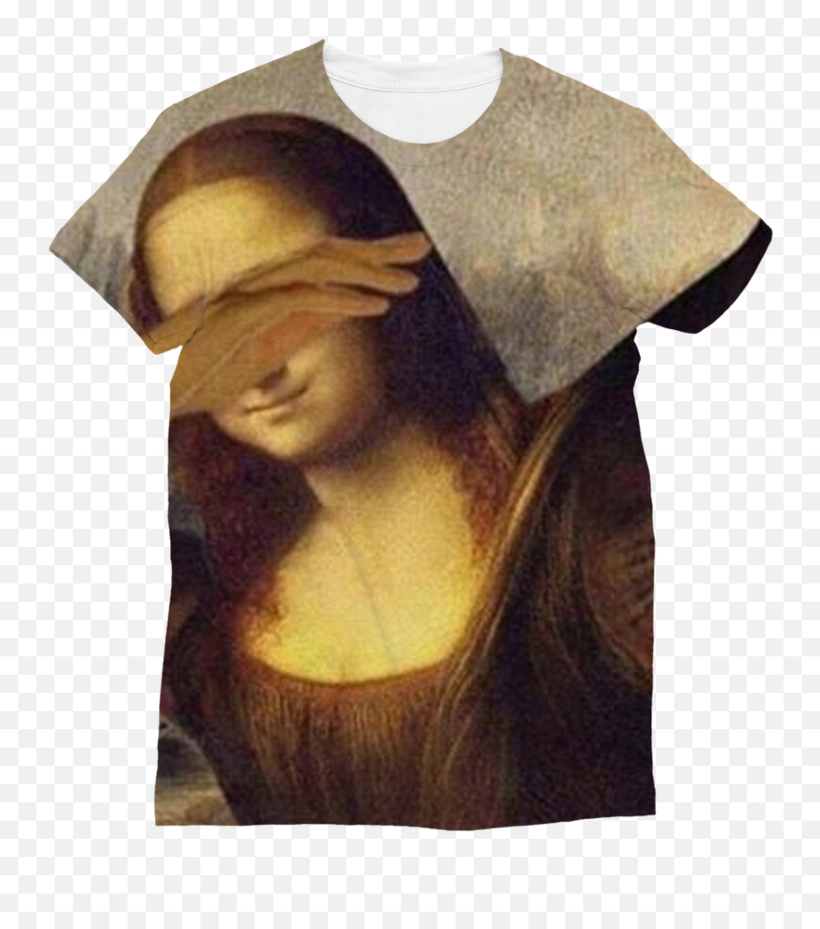 Funny Mona Lisa Dab Meme Classic Sublimation Womenu0027s T - Shirt Emoji,Will Smith Meme Transparent