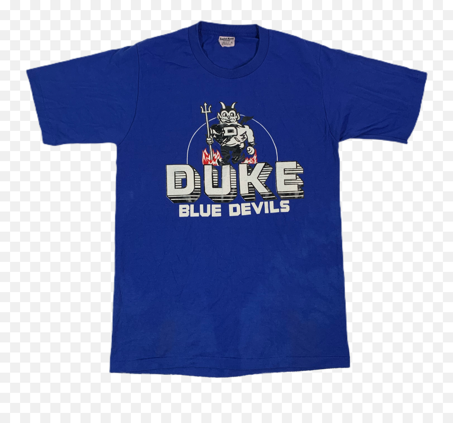 Vintage Duke Sand - Short Sleeve Emoji,Duke Blue Devils Logo