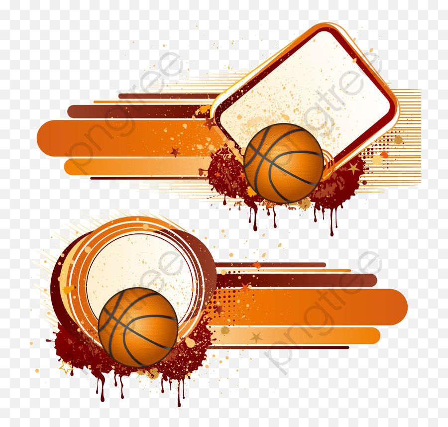 Basketball Vector Template Background - Birthday Basketball Background For Tarpaulin Emoji,Clipart Basketball