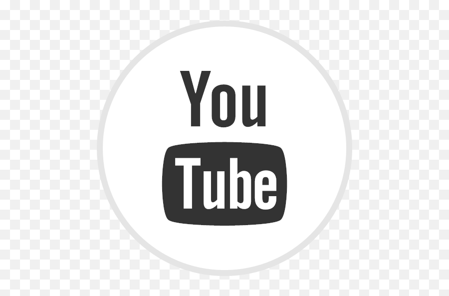 Online Social Youtube Icon Emoji,Black And White Youtube Logo