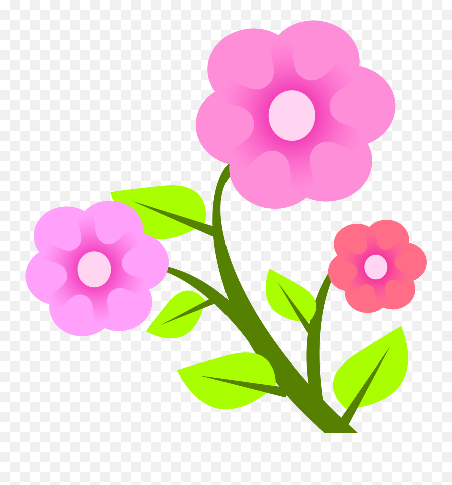 Flowers Vector Pink Png - Flower Vector Png Emoji,Flower Clipart Png