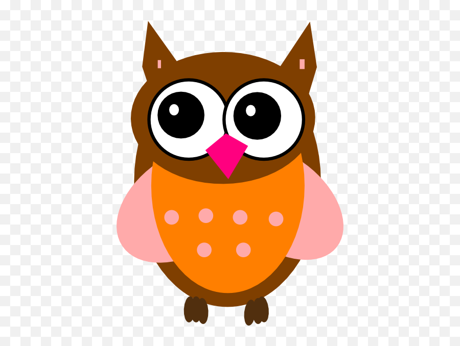 One Pink Owl Clip Art At Clker - Baby Owl Silhouette Emoji,One Clipart