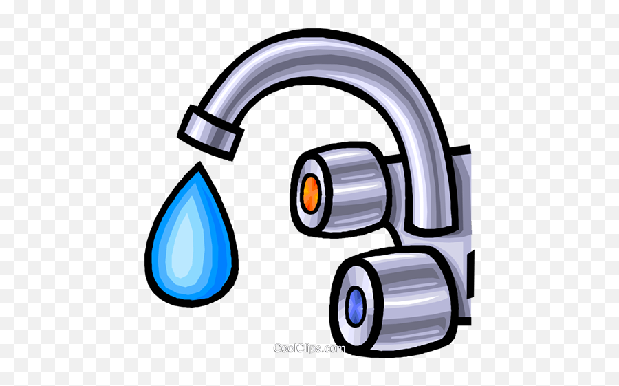 Faucet Water Tap Royalty Free Vector Clip Art Illustration - Powerpoint Faucet Clipart Emoji,Faucet Clipart