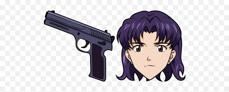 Neon Genesis Evangelion Misato - Misato With A Gun Emoji,Neon Genesis Evangelion Logo
