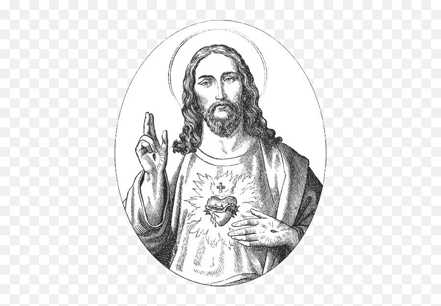 Jesus Clip Art Collection Of Free Arts - Sacred Heart Jesus Images Outline Emoji,Jesus Christ Clipart