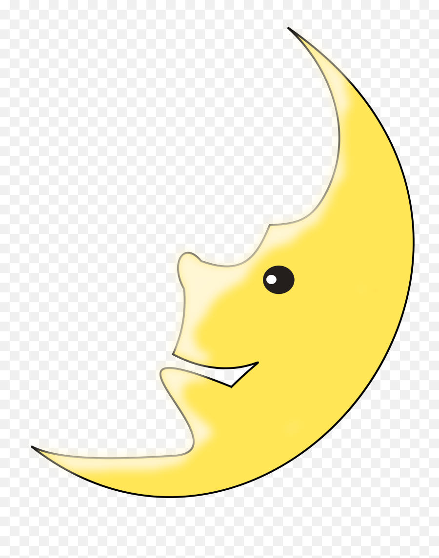 Half Moon Clipart - Happy Emoji,Moon Clipart