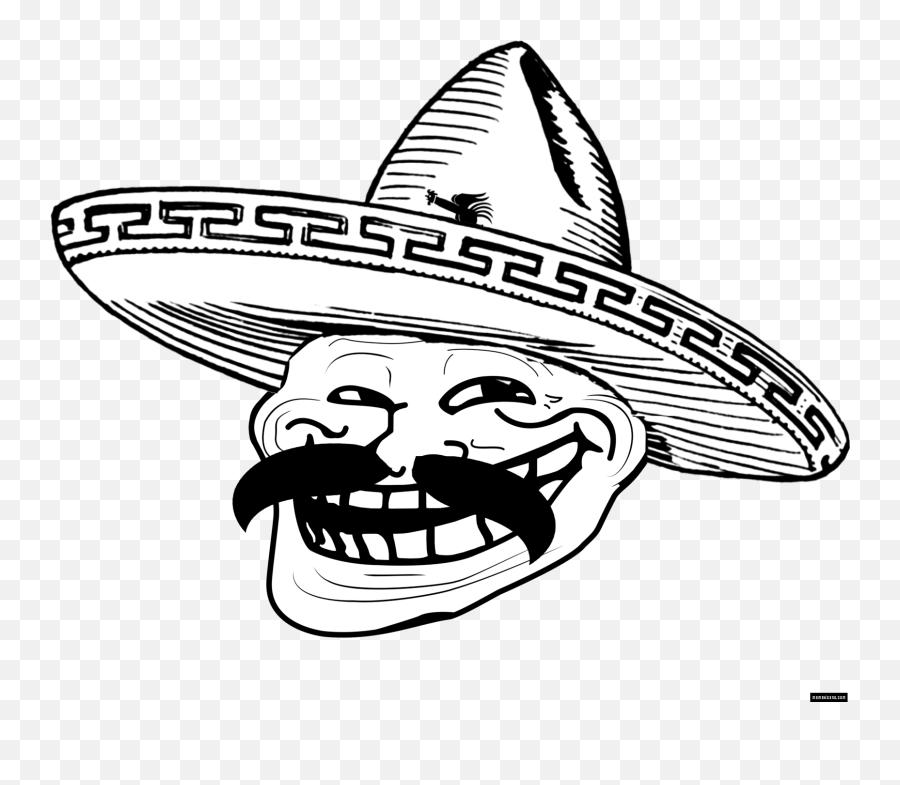 Download Mexican Troll Face Png - Meme Faces Png Troll Emoji,Troll Face Png
