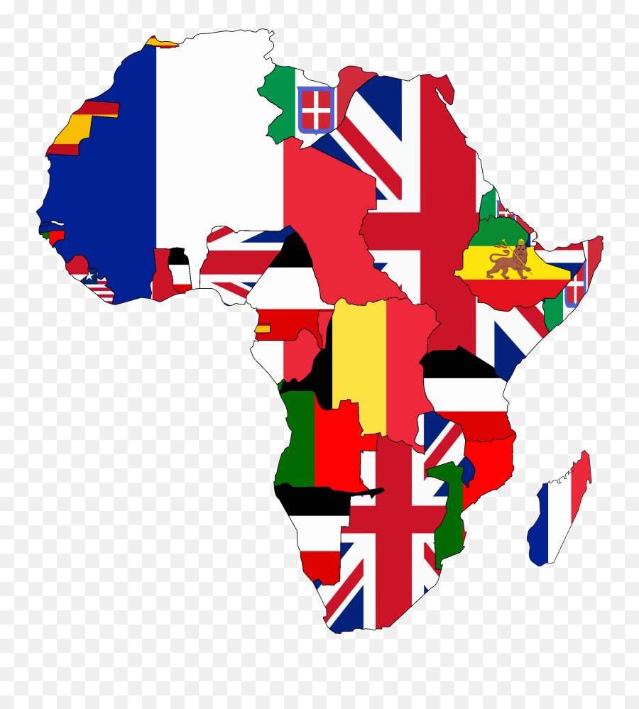 Flag Map Of Colonial Africa Emoji,Africa Map Png