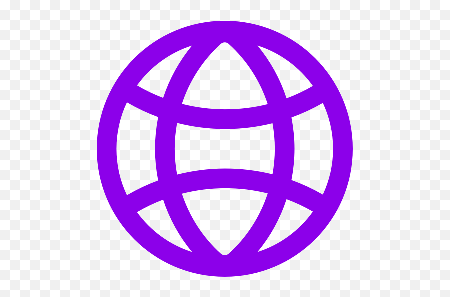Purple Globe Icon Png Symbol Emoji,Globe Icon Transparent