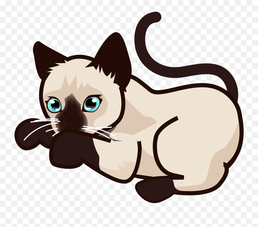 Kitten Clipart Vector Kitten Vector - Siamese Cat Clipart Png Emoji,Kitten Clipart