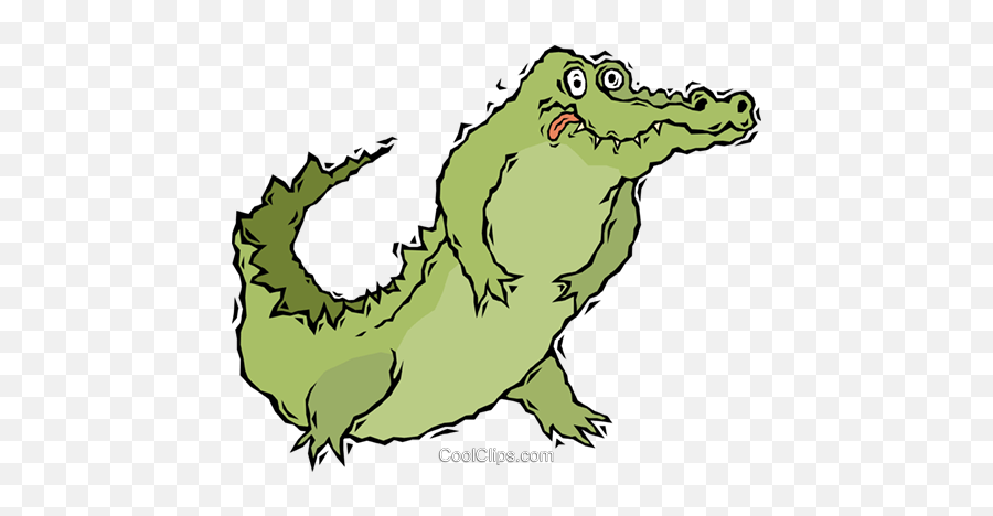 Alligator Royalty Free Vector Clip Art Illustration Emoji,Cute Alligator Clipart
