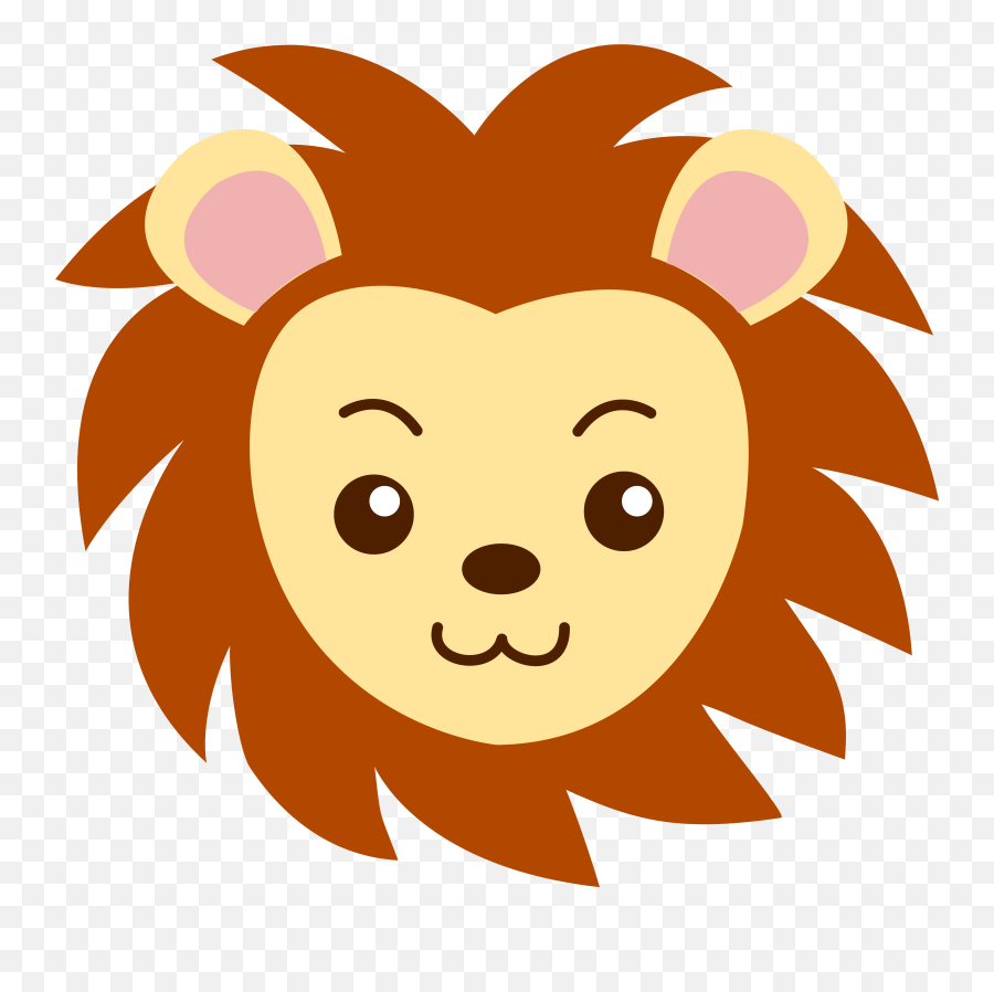 Lion Coloring Pages - Easy Clip Art Lion Emoji,Lion Clipart