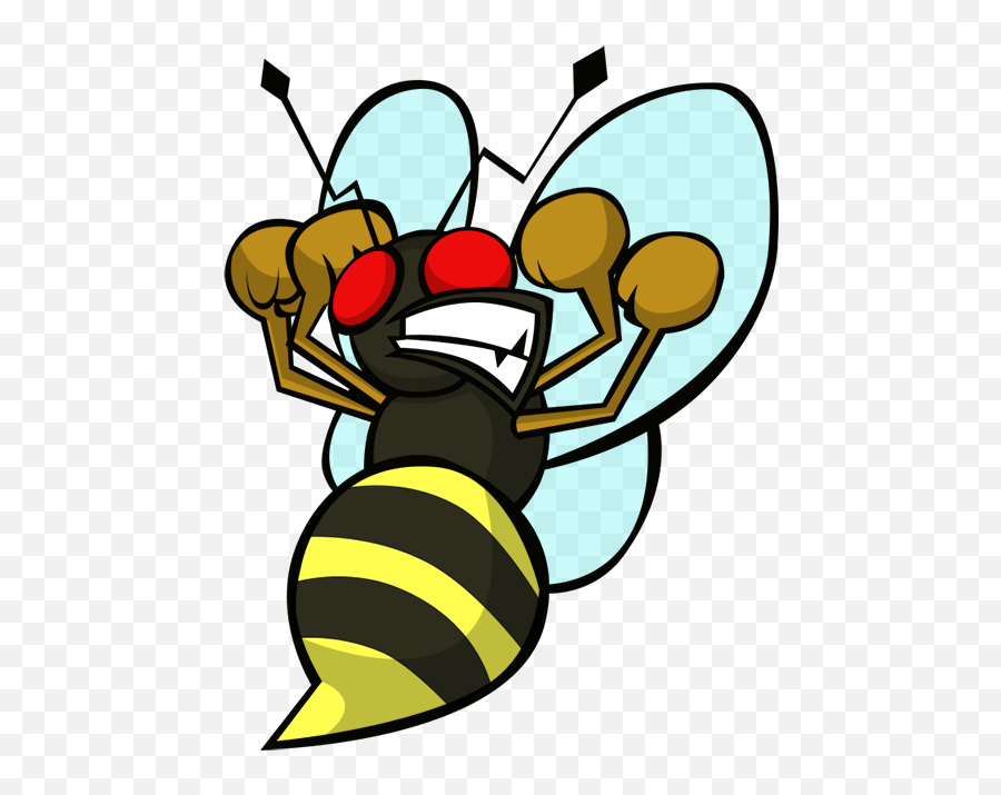 Bees Transparent Angry - Bee Angry Png Transparent Cartoon Angry Bee Cartoon Png Emoji,Bees Clipart