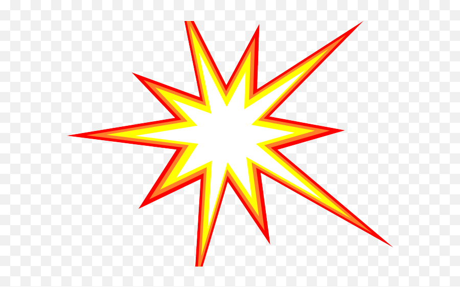 Comic Clipart Starburst - Transparent Small Cartoon Explosion Emoji,Starburst Png