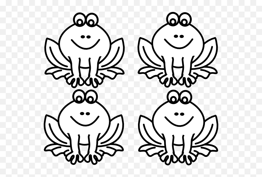 Frog Clip Art Black And White Download - Black And White Frogs Clip Art Emoji,Frog Clipart Black And White