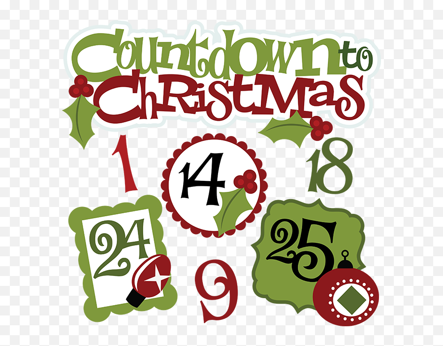 Countdown To Christmas Svg Christmas - Christmas Countdown Clip Art Emoji,Cute Christmas Clipart