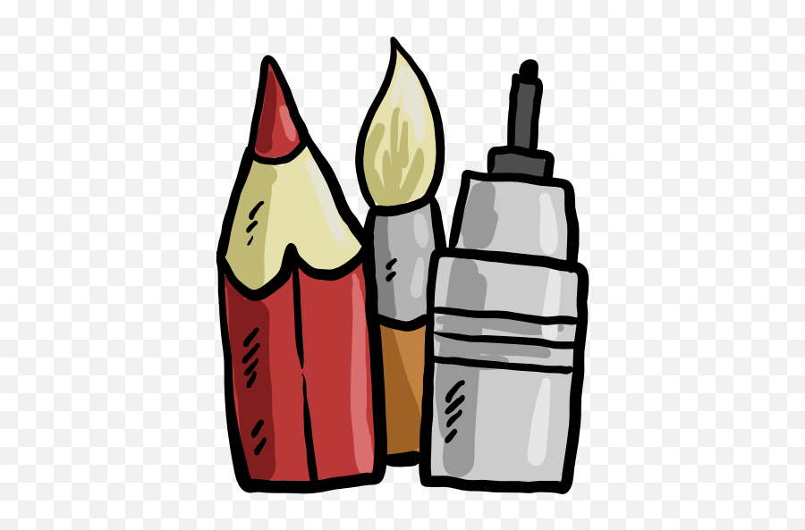 Paint Brush Clipart Pen Pencil - Vertical Emoji,Paint Brush Clipart