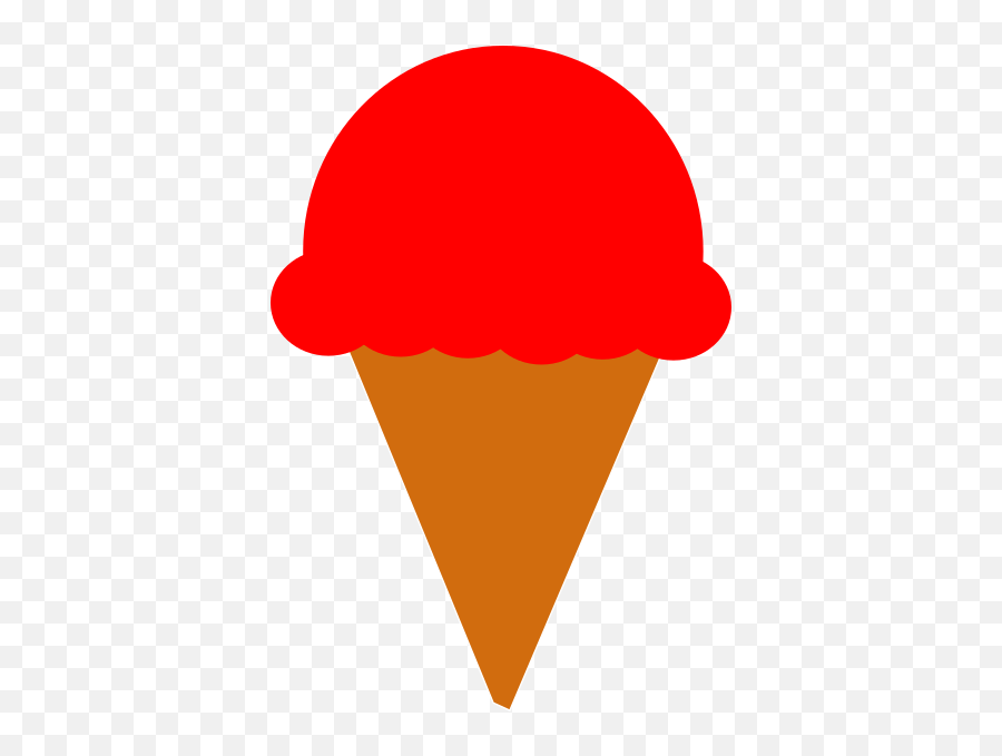 Ice Cream Silhouette Clip Art At Clkercom - Vector Clip Art Clip Art Red Ice Cream Emoji,Ice Cream Scoop Clipart