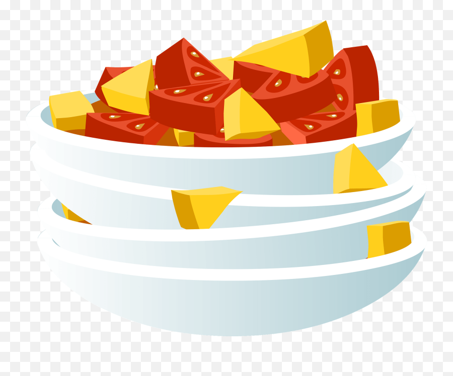 Lazy Salad In Bowls Stacked Up Clipart - Png Emoji,Lazy Clipart