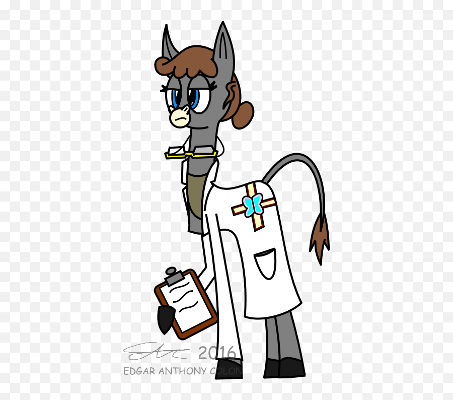 Donkey In A Lab Coat Transparent Png Emoji,Lab Coat Clipart